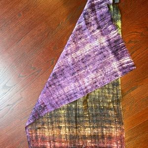 Barbieri Italian Lana Wool Silk Shimmer Lurex Long Scarf Wrap